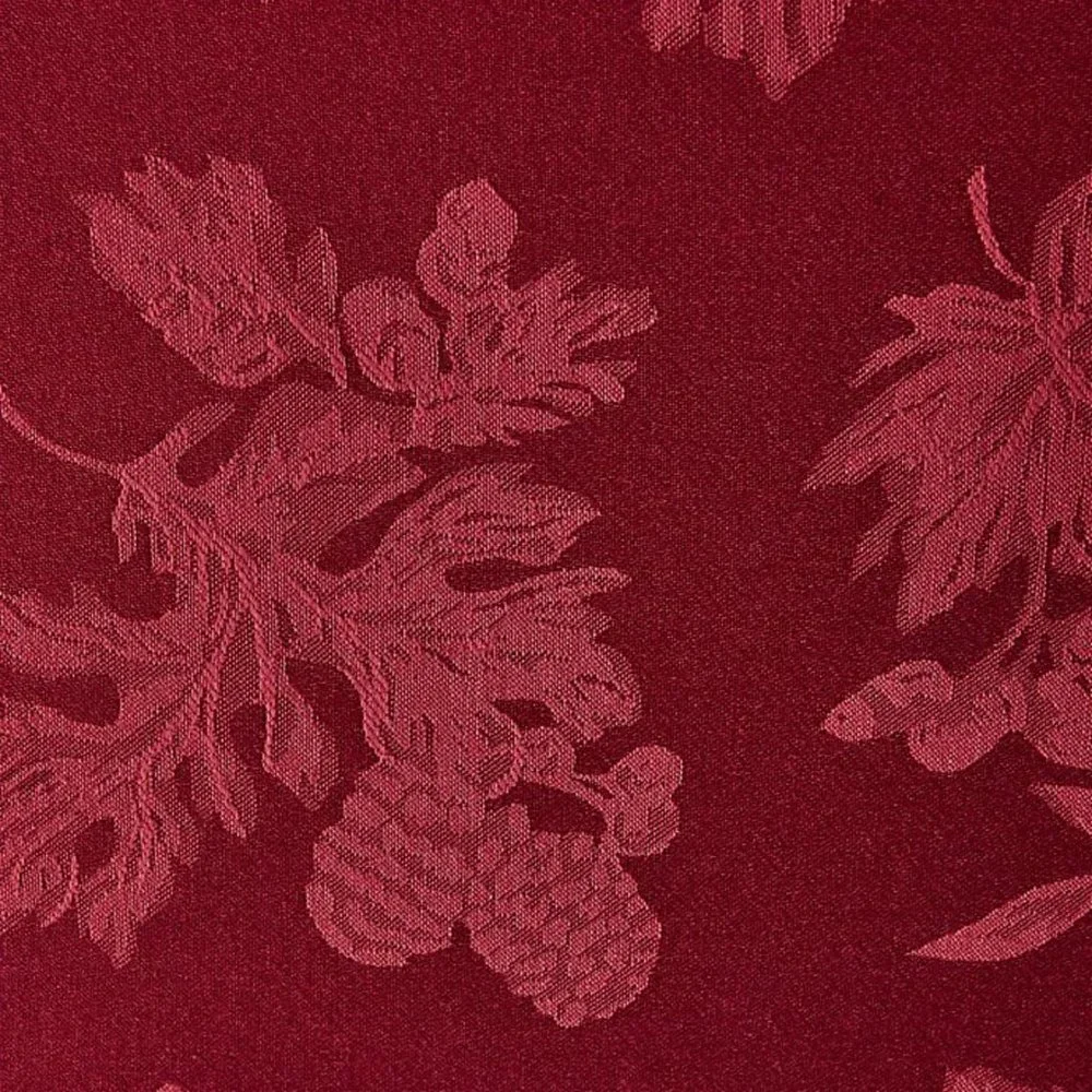 new Autumn Medley WINE-color 60 x 144 inch Damask Tablecloth (Seats 12 to 14)